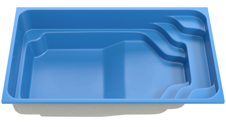 Композитный бассейн "Temp" 610 х 320 см глубиной 125 х 160 см, прямоугольник морозоустойчивый